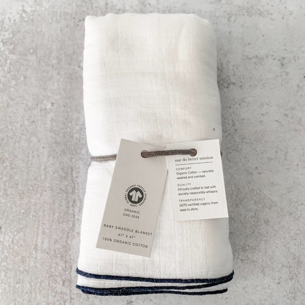 NWT Zestt Organic Cotton Baby Swaddle Blanket